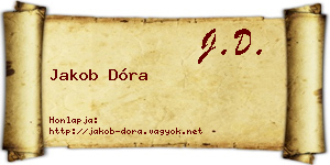 Jakob Dóra névjegykártya